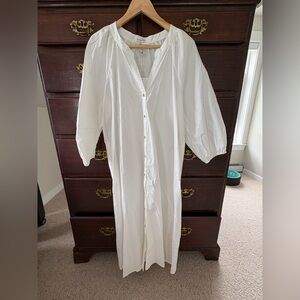 Emory Park White cotton midi shirt dress